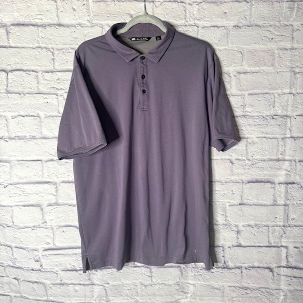 Travis Mathews Mens Golf Shirt XL Purple